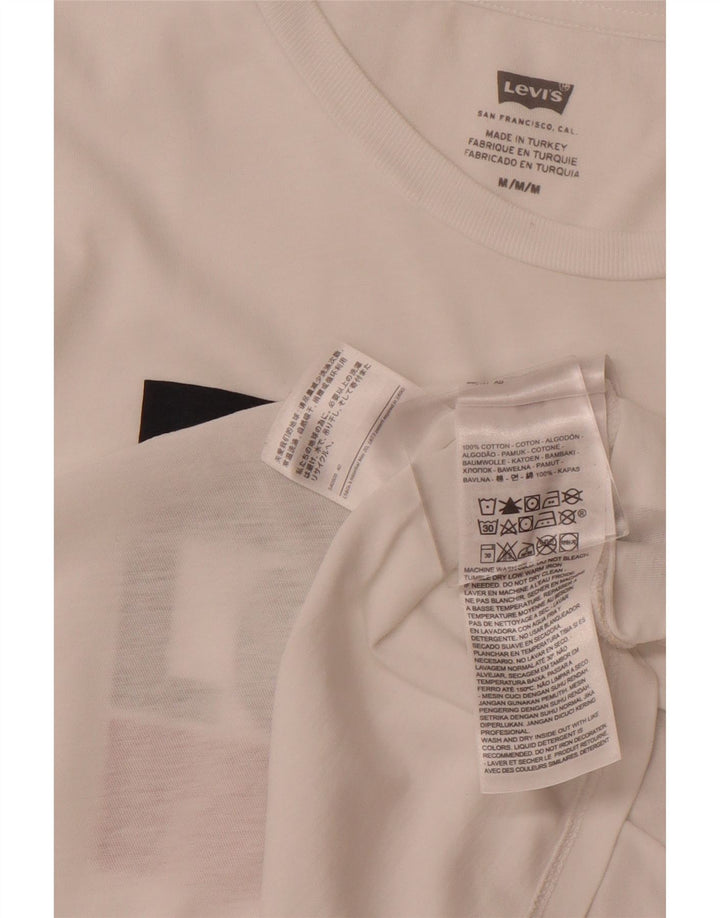 LEVI'S Ženska majica kratkih rukava s grafičkim motivima UK 12 Srednje bijeli pamuk