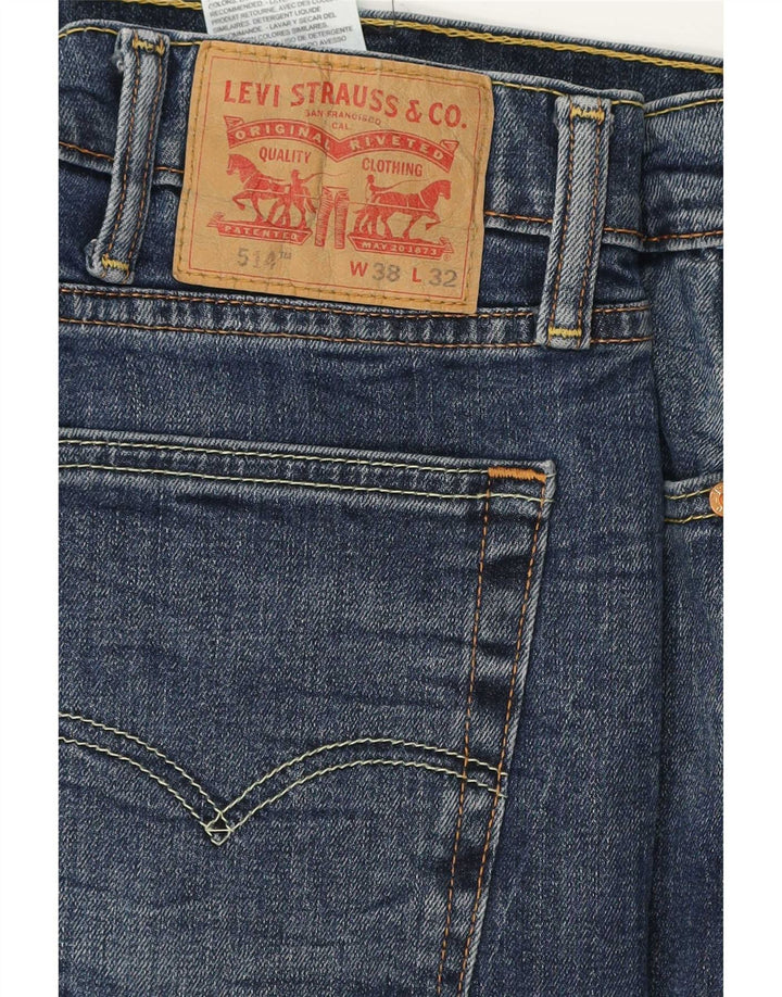 Levi's muške 514 ravne traperice W38 L27 plavi pamuk