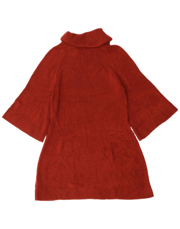 Mossimo ženska džemper haljina 3/4 rukava s rol izrezom UK 14 Velika tamnocrvena