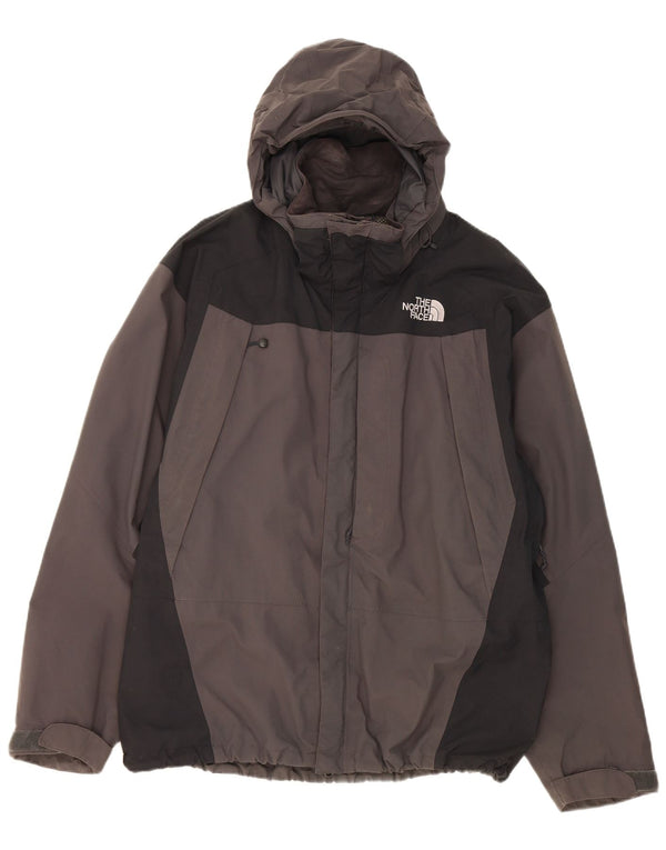 The North Face muška kišna jakna s kapuljačom UK 40 Large Gray Colourblock najlon