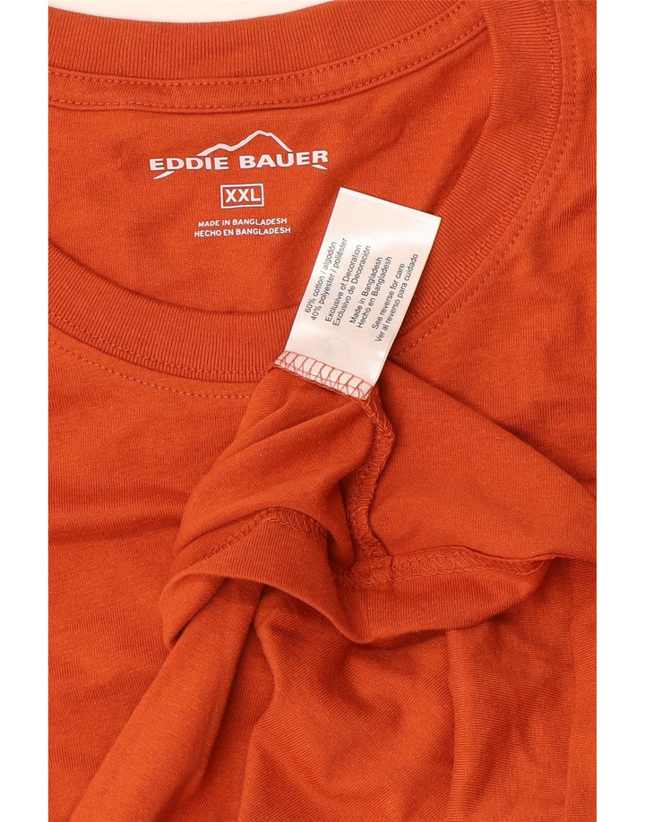 EDDIE BAUER Muška majica kratkih rukava 2XL narančasti pamuk