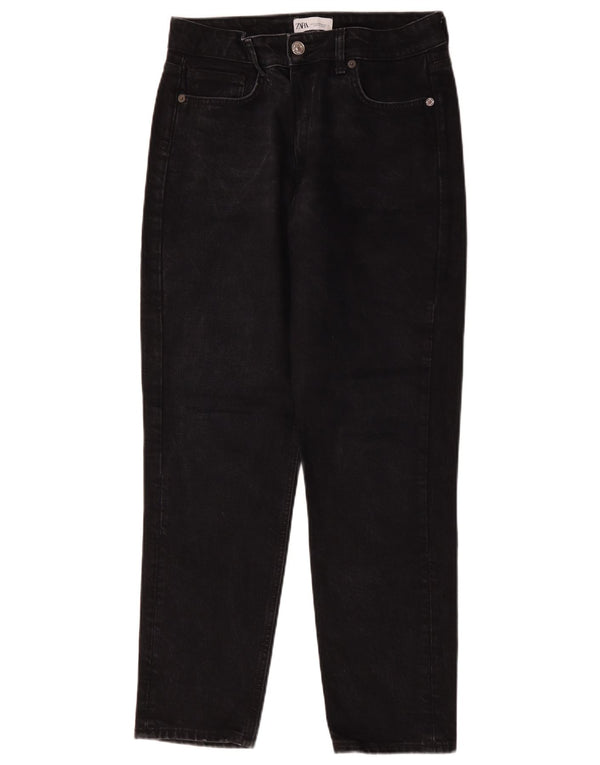 Zara ženske sužene traperice visokog struka EU 42 Large W32 L28 crne