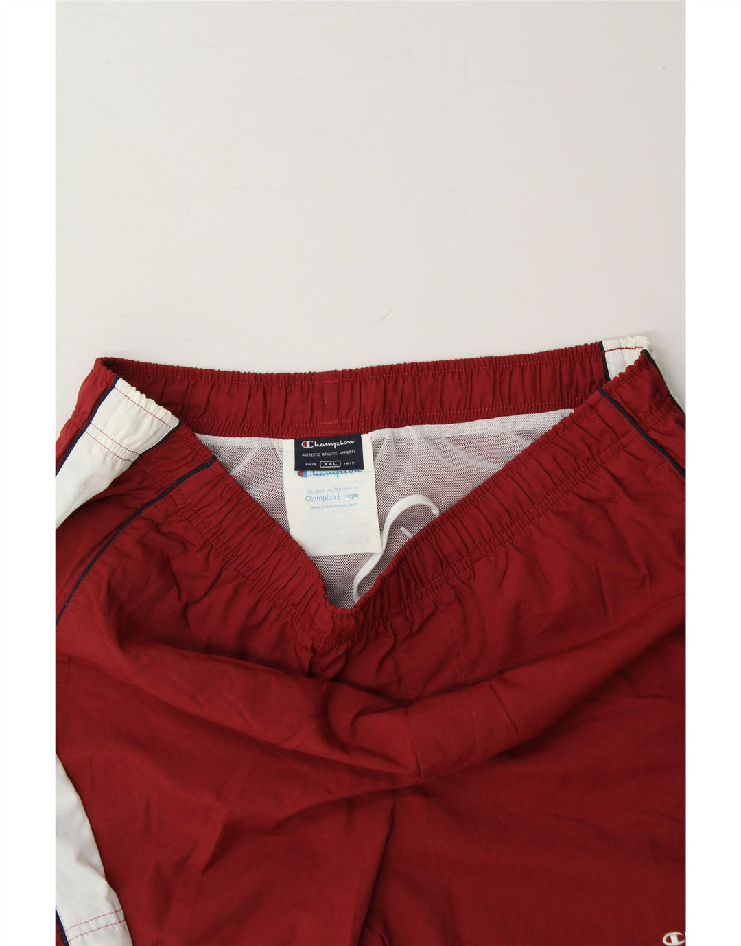 CHAMPION Mens Sport Shorts 2XL  Red Colourblock Polyester Vintage Champion and Second-Hand Champion from Messina Hembry 