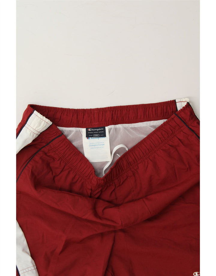 CHAMPION Mens Sport Shorts 2XL  Red Colourblock Polyester Vintage Champion and Second-Hand Champion from Messina Hembry 