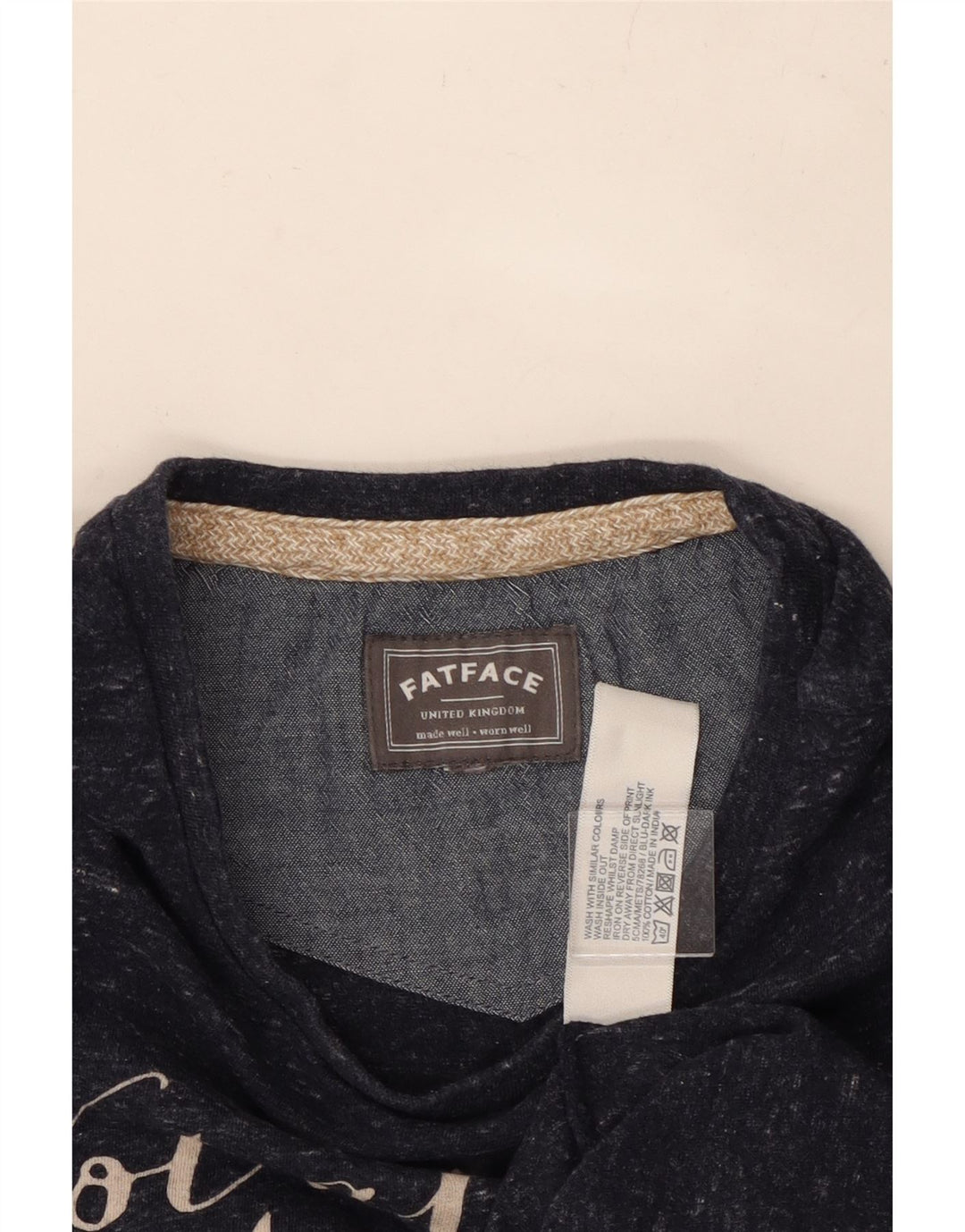 FAT FACE Ženska majica kratkih rukava s grafičkim motivima Srednje tamnoplavi flekasti pamuk