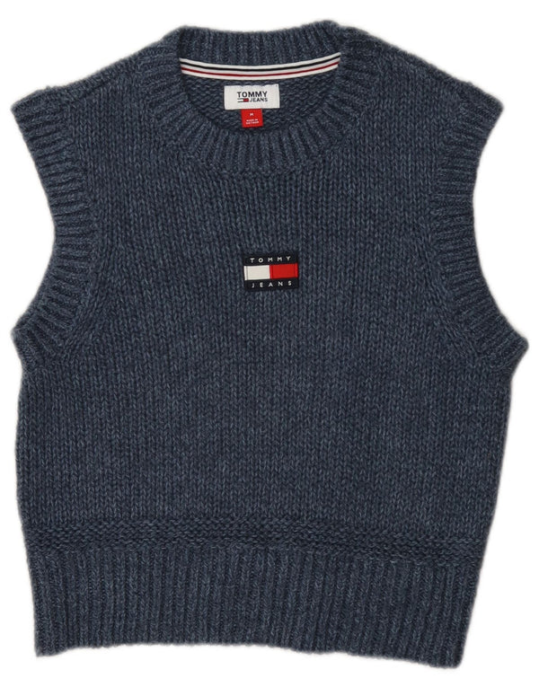 Tommy Hilfiger ženski kratki prsluk bez rukava UK 12 Srednje tamnoplava s mrljama