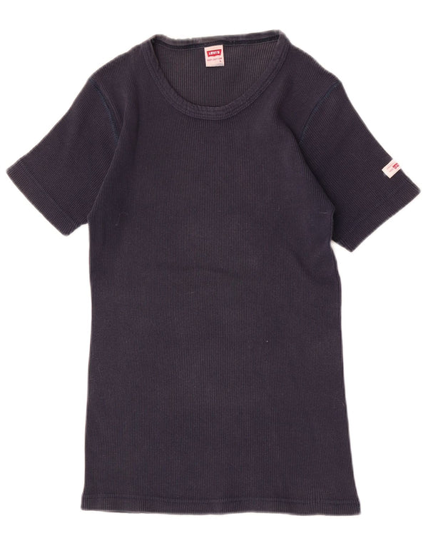 Levi's ženska majica kratkih rukava UK 14 Veliki tamnoplavi pamuk