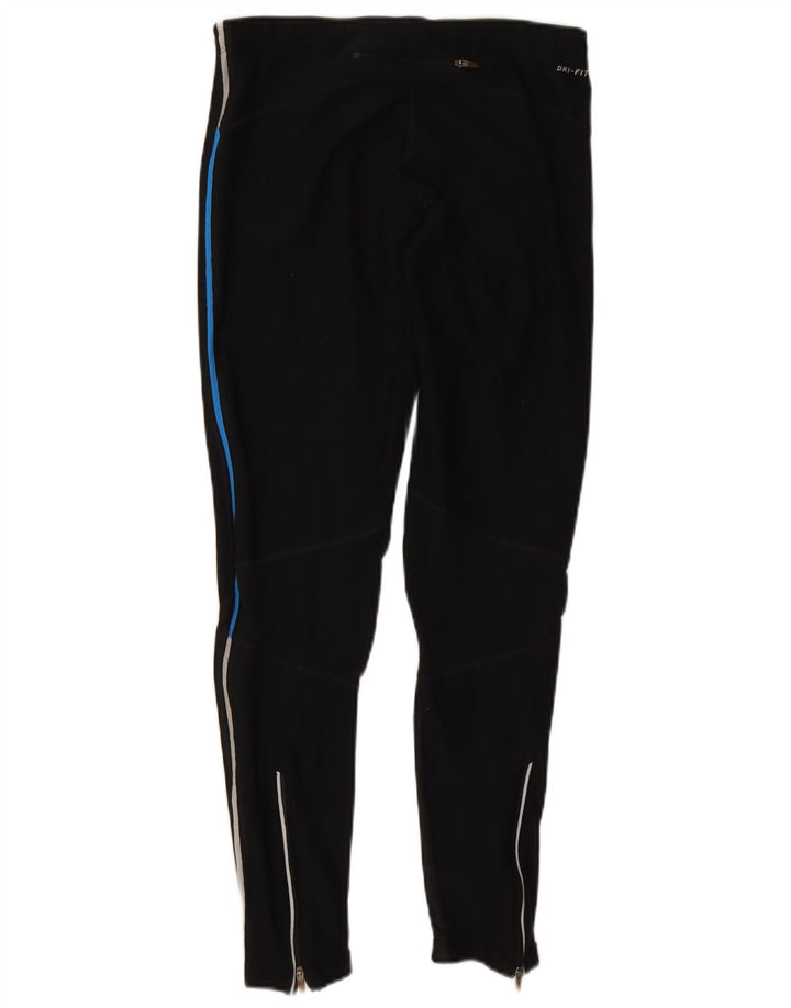 Nike Ženske Dri Fit Leggings UK 12 Srednje crni poliester