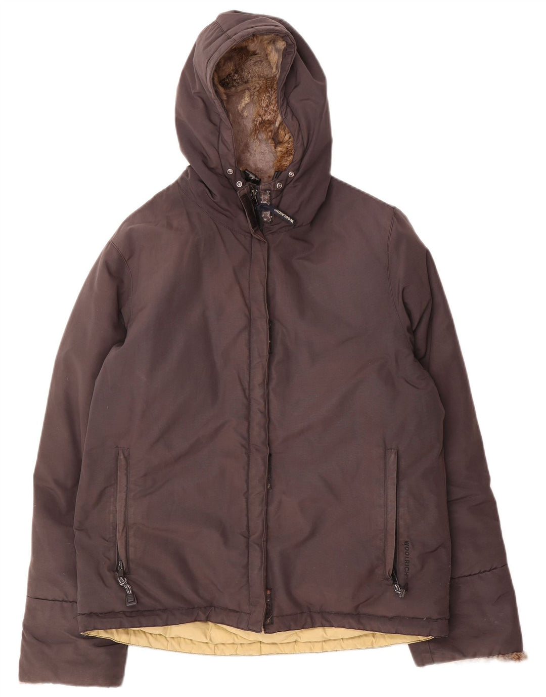 Woolrich ženska podstavljena jakna s kapuljačom UK 16 velika smeđa