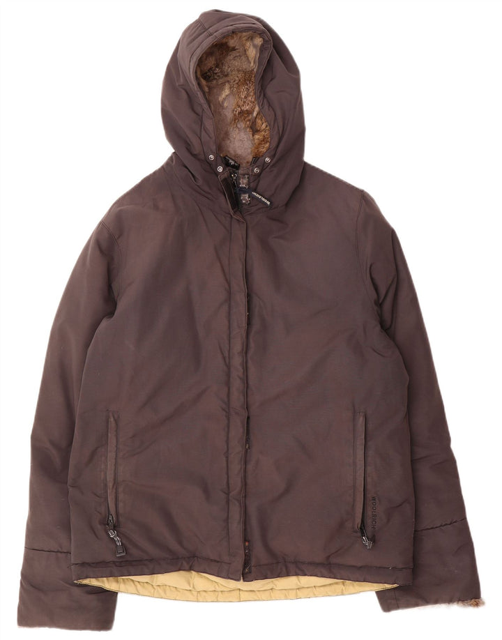 Woolrich ženska podstavljena jakna s kapuljačom UK 16 velika smeđa
