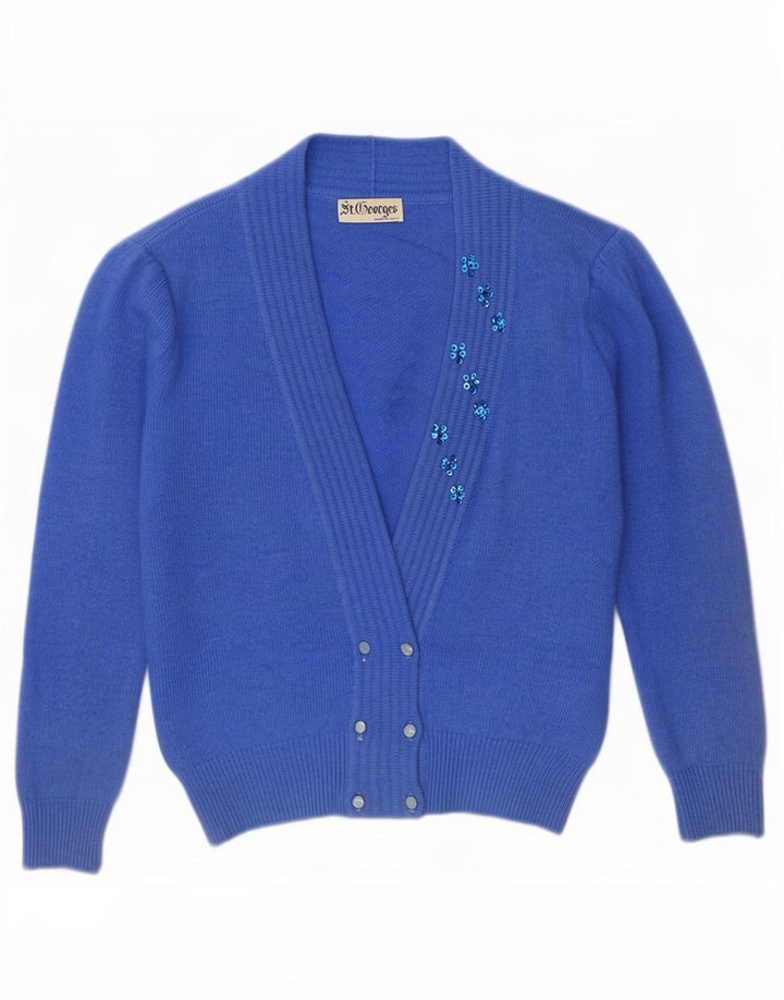 St. Georges, veliki ženski kardigan pulover US 4 Small Blue