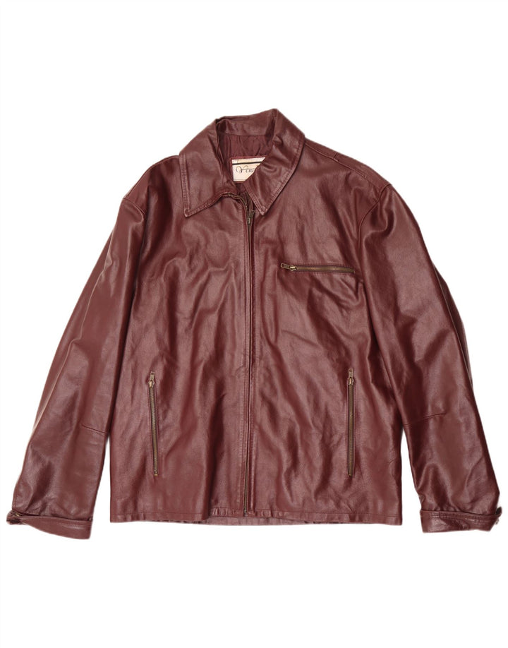 Vintage muška kožna jakna UK 40 Large Burgundy