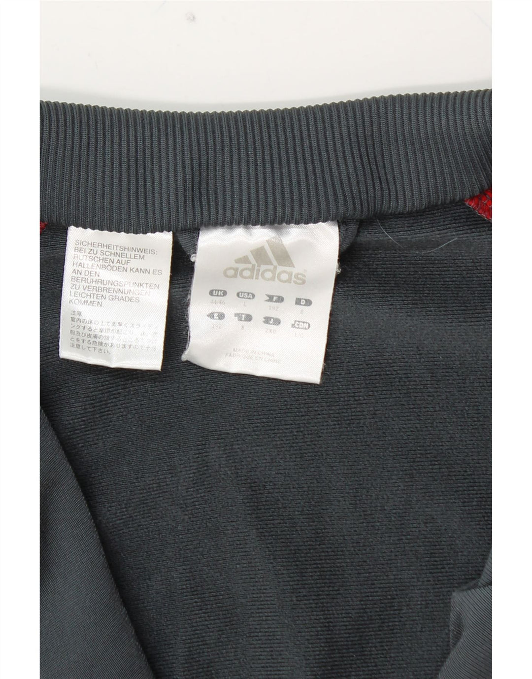 ADIDAS muška trenirka gornja jakna UK 44/46 veliki sivi poliester u boji