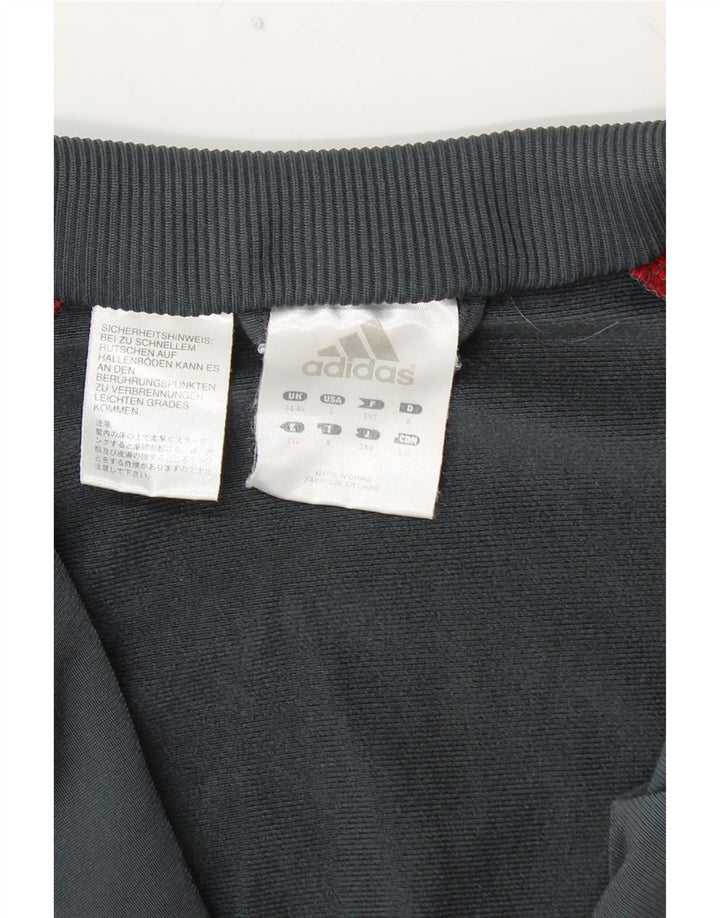 ADIDAS muška trenirka gornja jakna UK 44/46 veliki sivi poliester u boji