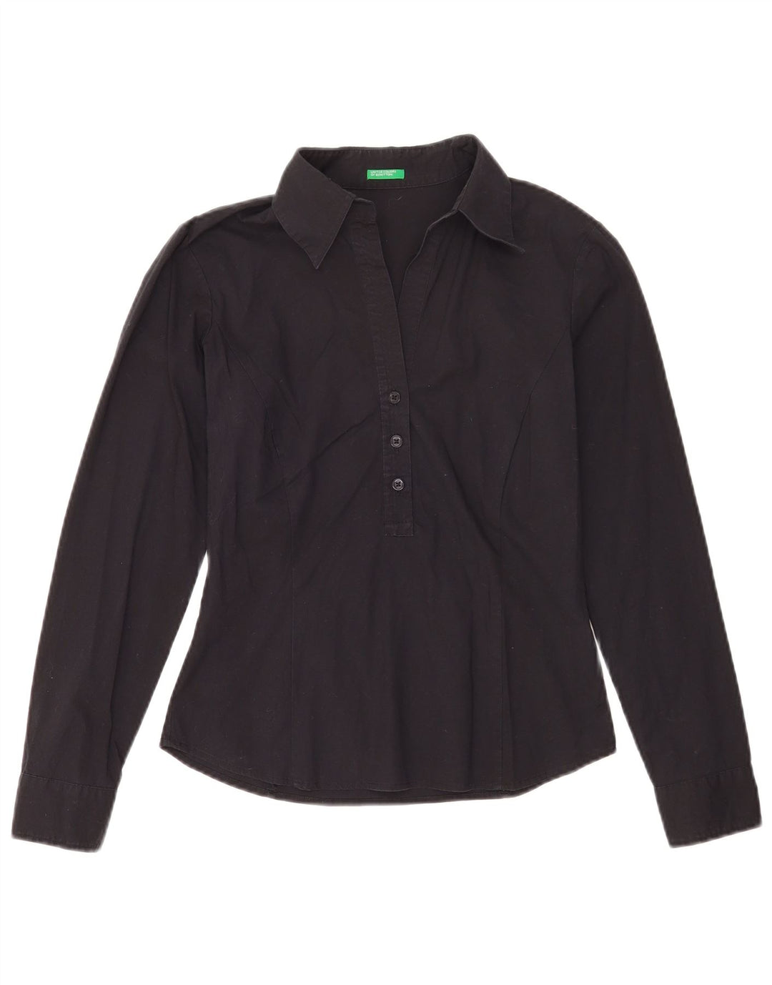 Benetton ženska pulover majica UK 10 Mala crna pamuk