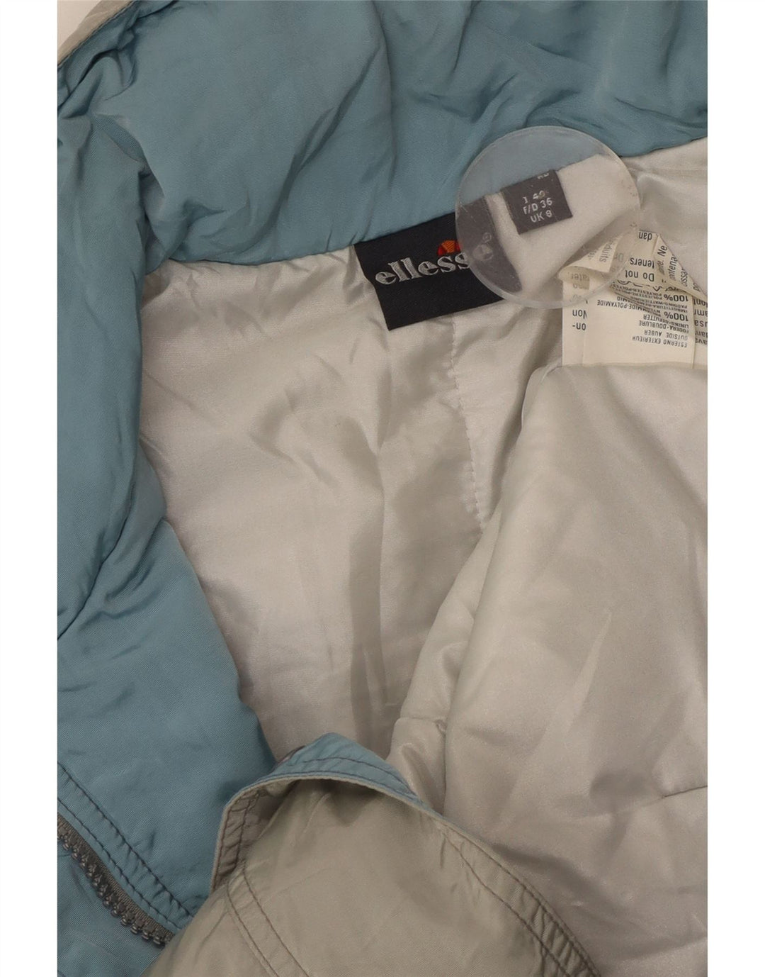 Ellesse ženska prevelika podstavljena jakna s kapuljačom UK 8, mali sivi poliamid