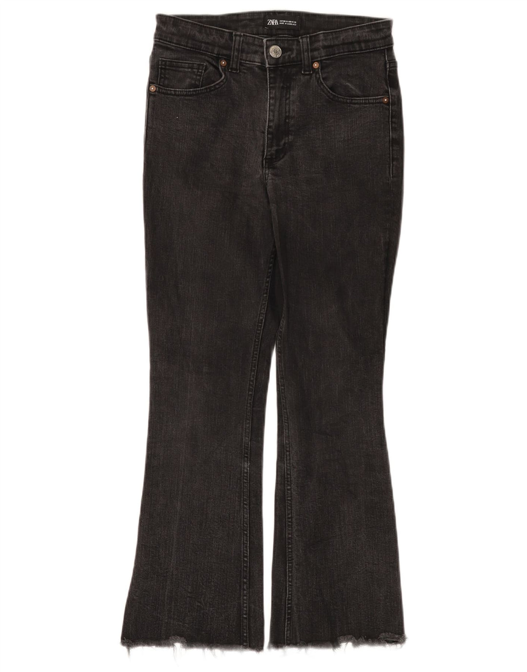 ZARA ženske lepršave traperice EU 38 male W28 L25 crni pamuk