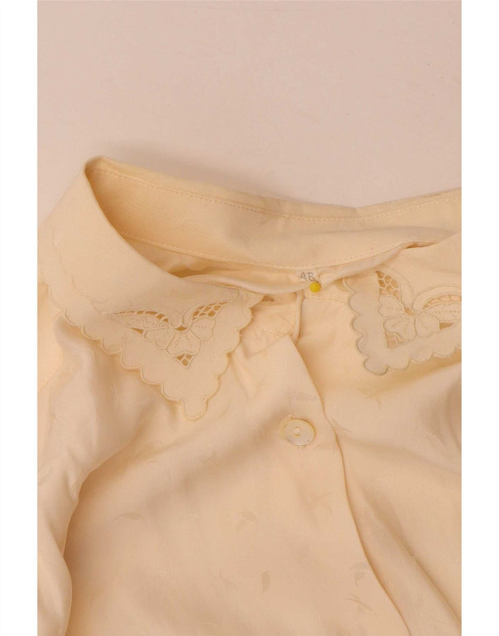 Vintage ženska košulja bluza IT 46 Large Off White Silk