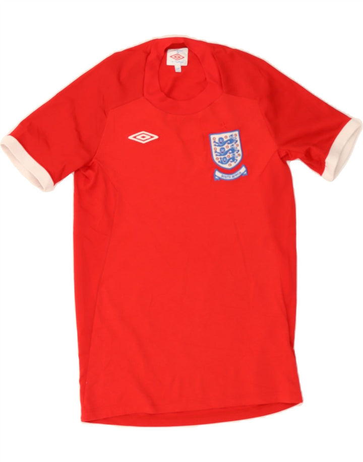 UMBRO Boys T-Shirt Top 14-15 Years Red Polyester Vintage Umbro and Second-Hand Umbro from Messina Hembry 