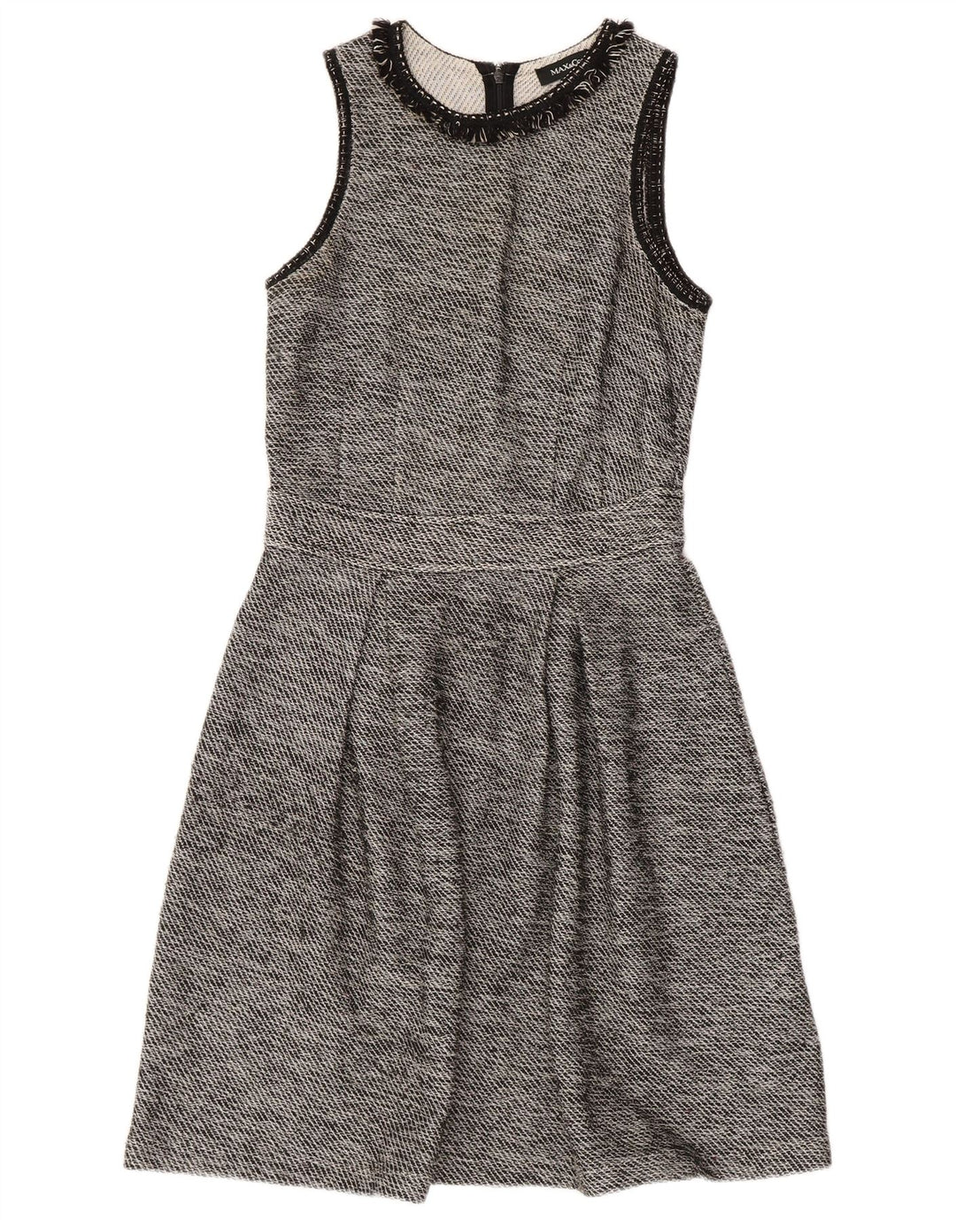 MAX & CO. Ženska haljina A-kroja bez rukava UK 8 Mala crna pamuk