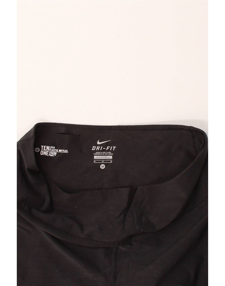 NIKE Womens Dri Fit Capri Leggings UK 12 Medium  Black Polyester Vintage Nike and Second-Hand Nike from Messina Hembry 