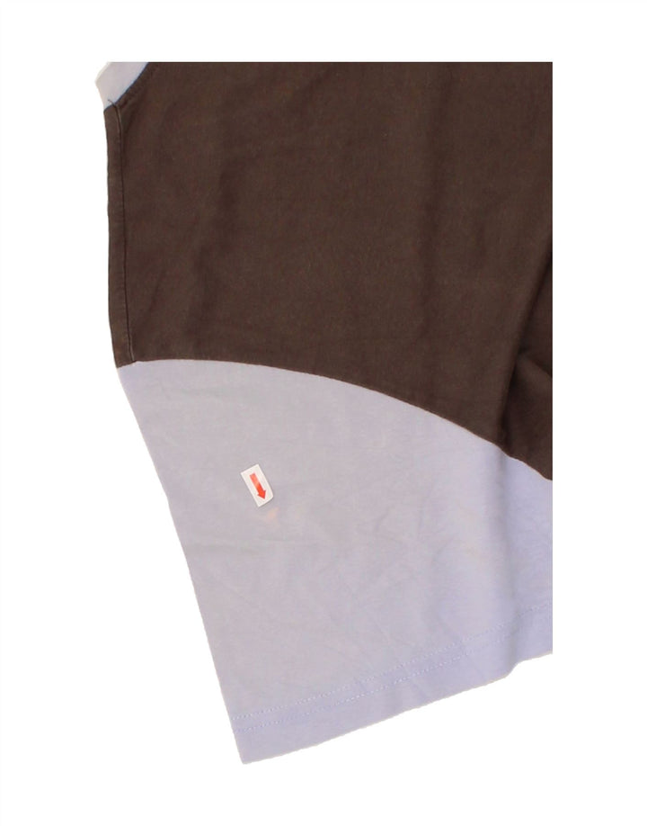 FILA Mens T-Shirt Top Medium Brown Colourblock Cotton Vintage Fila and Second-Hand Fila from Messina Hembry 