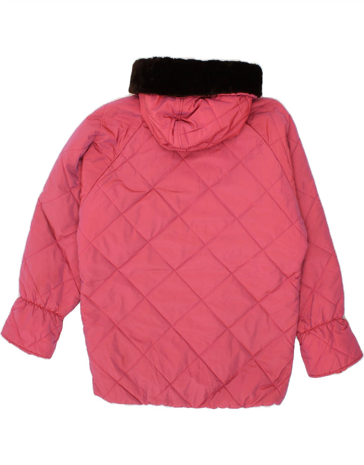 BELFE & BELFE Womens Oversized Hooded Padded Jacket IT 44 Medium Pink Vintage Belfe & Belfe and Second-Hand Belfe & Belfe from Messina Hembry 