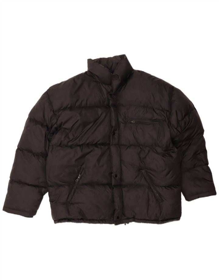 VINTAGE Mens Padded Jacket UK 42 XL Black Polyamide