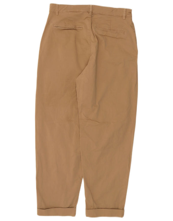 Zara Womens Tapered Chino Trousers EU 36 XS W26 L26 Beige Cotton