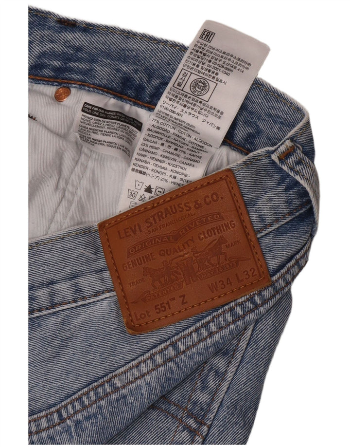 Levi's muške ravne traperice W34 L32 plavi pamuk