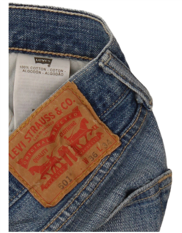 Levi's muške 501 ravne traperice W36 L34 plavi pamuk