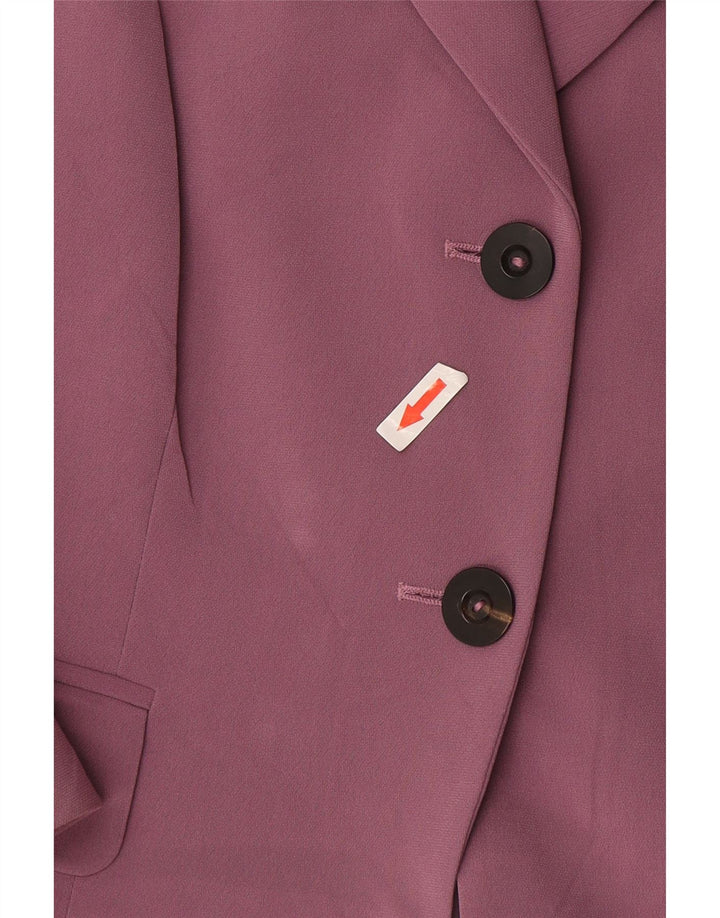 Max Mara ženski sako sa 2 gumba 3/4 rukava UK 16 Velika ružičasta