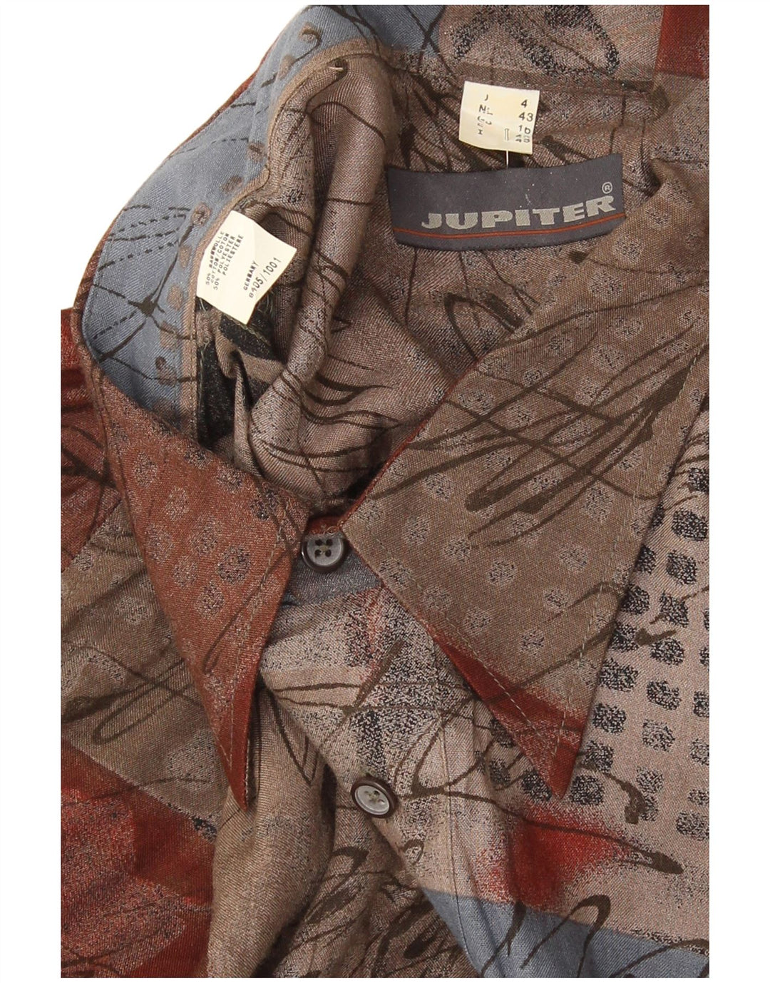 Jupiter muška pulover košulja, veličina 43, veliki raznobojni patchwork pamuk