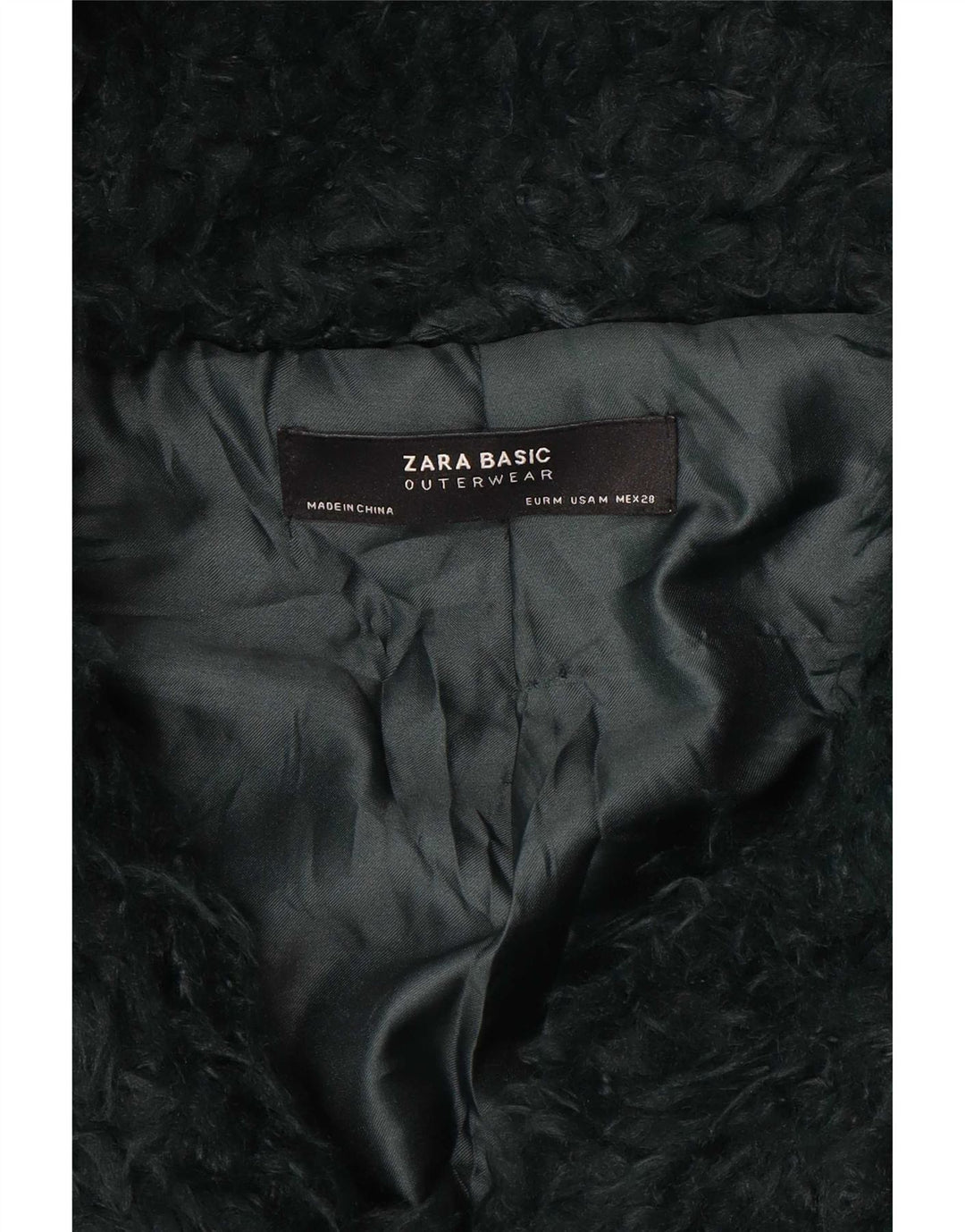 Zara ženski kaput s kapuljačom Teddy UK 14 srednje zelene boje