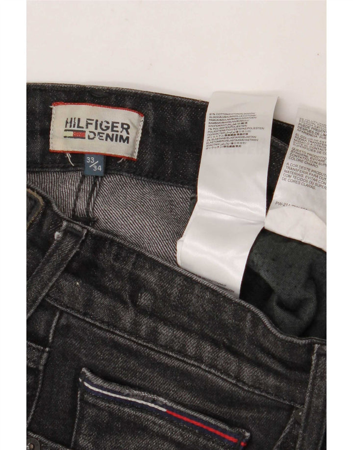 Tommy Hilfiger Muške uske traperice W33 L34 Sivi pamuk