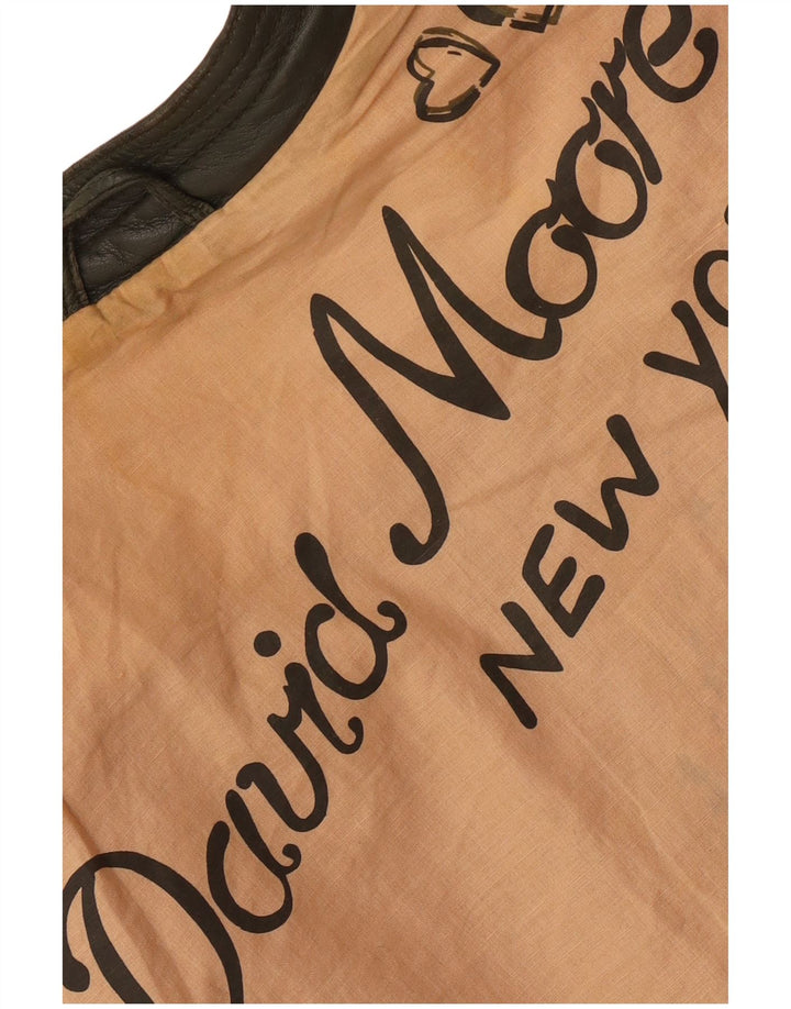 DAVID MOORE Ženska kratka biciklistička jakna UK 16 velika zelena koža u blokovima boja