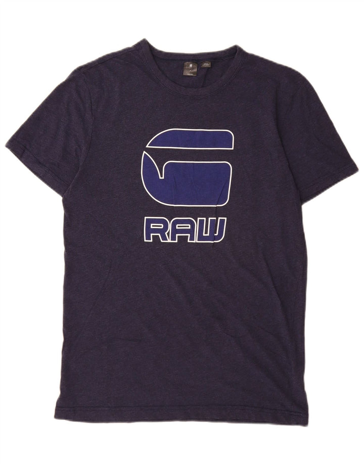 Srednji tamnoplavi pamuk muške majice s grafičkim motivima G-Star