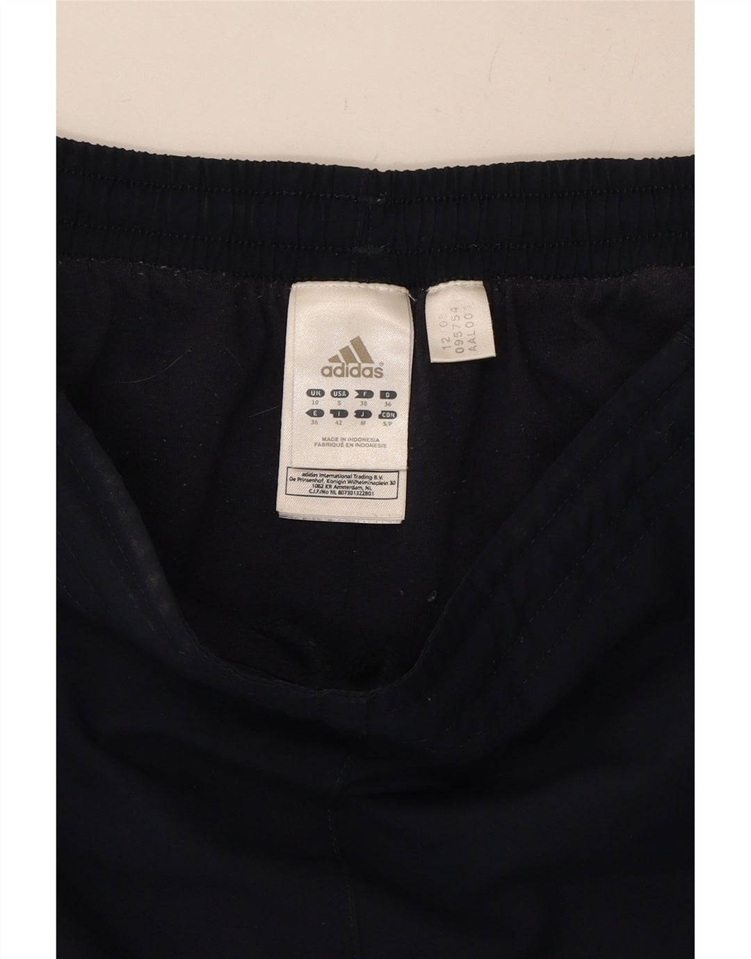 ADIDAS Womens Sport Shorts UK 10 Small Navy Blue Polyester