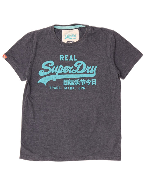Superdry muška uska majica kratkih rukava XL plavi pamuk