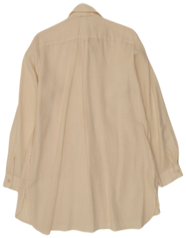 Benetton ženska košulja haljina UK 16 Large Off White Ramie