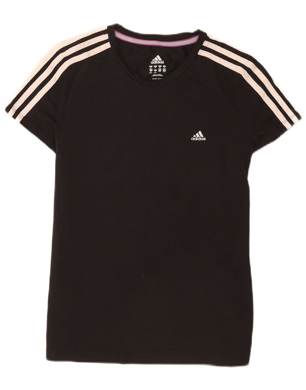 Adidas ženska majica kratkih rukava UK 12/14 srednje crna pamučna sportska