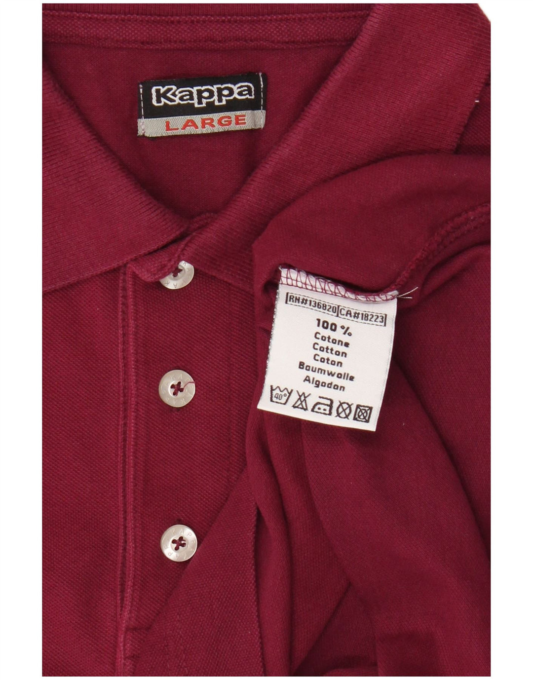 Kappa muška polo majica Large Burgundy Pamuk