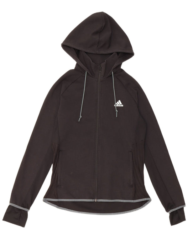 Adidas ženska trenirka s kapuljačom gornja jakna UK 12/14 srednje crna pamuk