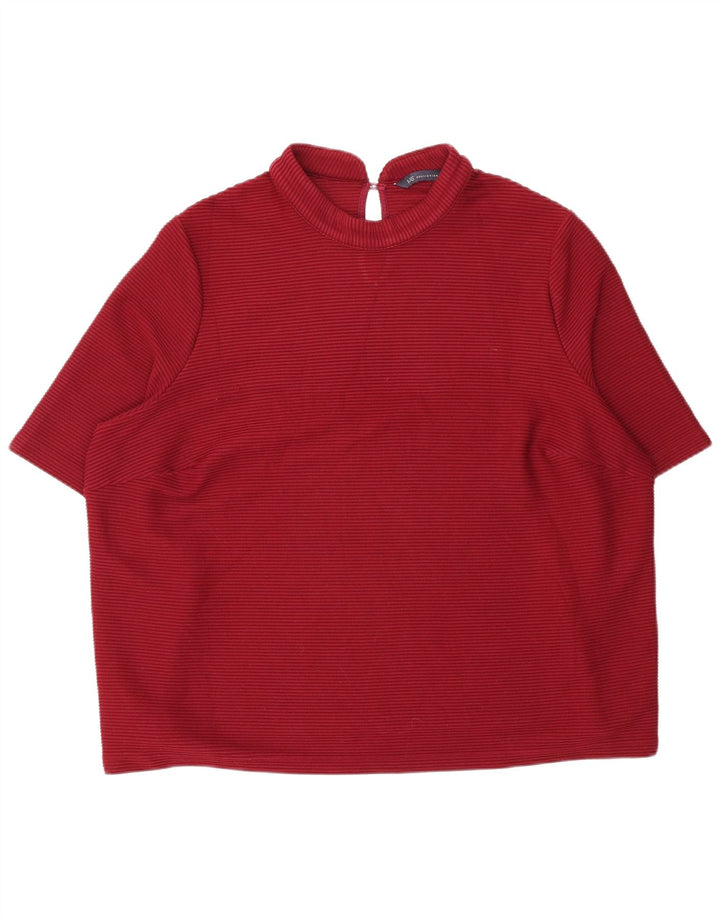 Top ženske bluze Marks & Spencer UK 20 2XL tamnocrveni poliester