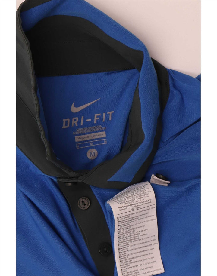 Nike muška Dri Fit polo majica srednje plave boje od poliestera