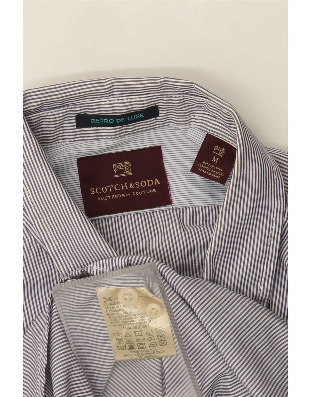 Scotch & Soda muška košulja Srednje tamnoplave pamučne pruge