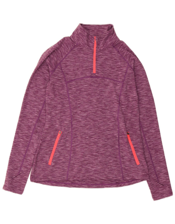 Mountain Warehouse Womens Pullover Tracksuit Top UK 12 Medium Purple
