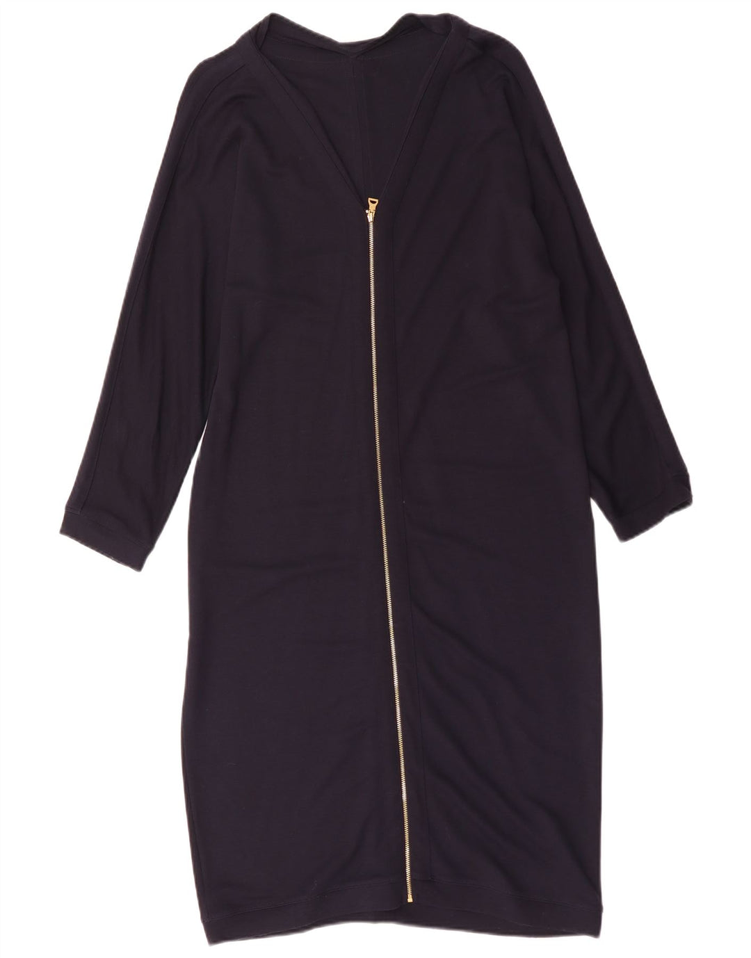 Jaeger ženska osnovna haljina dugih rukava UK 16 velika tamnoplava viskoza