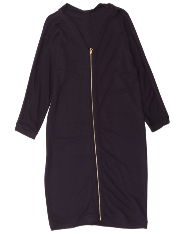 Jaeger ženska osnovna haljina dugih rukava UK 16 velika tamnoplava viskoza