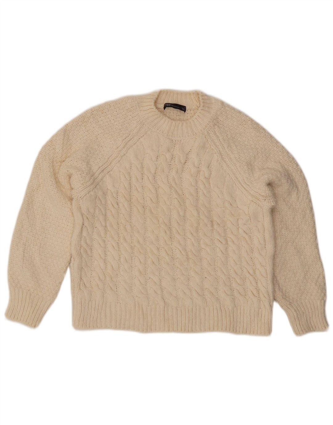 Marks & Spencer ženski džemper s okruglim izrezom UK 10 Small Off White